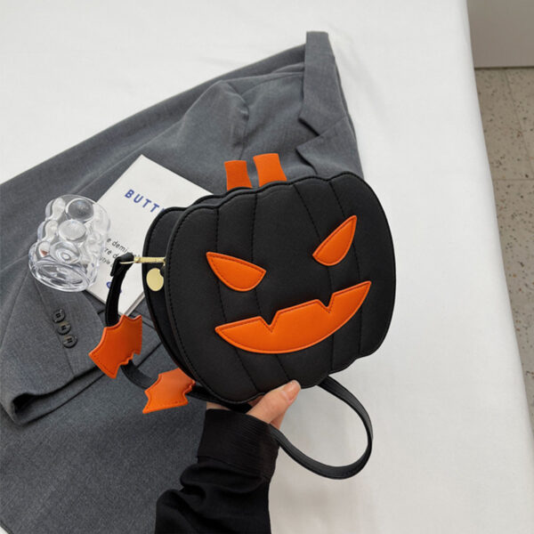 2023 Halloween Bags Funny Pumpkin Cartoon Shoulder Crossbody Bag With Bat Personalized Creative Female Bag - Image 9